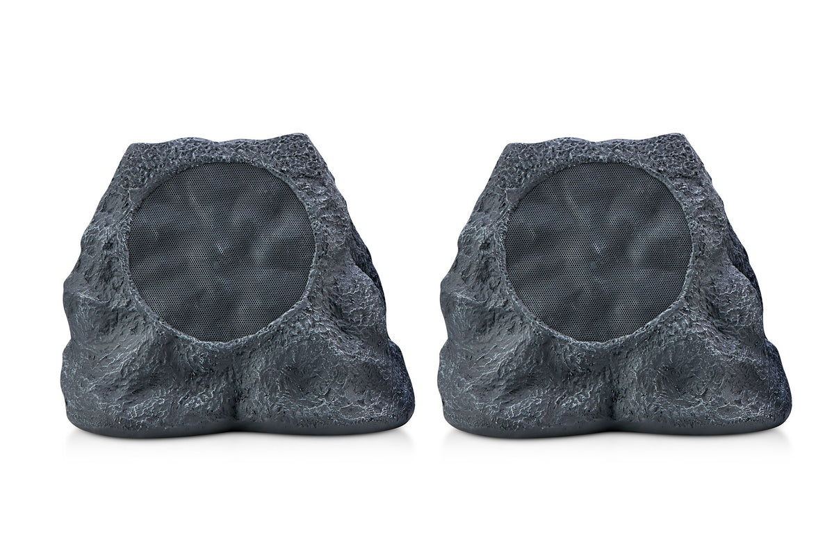 SoundPro 1-Pair Bluetooth Multi-Link Solar Rechargeable Wireless Rock Speakers