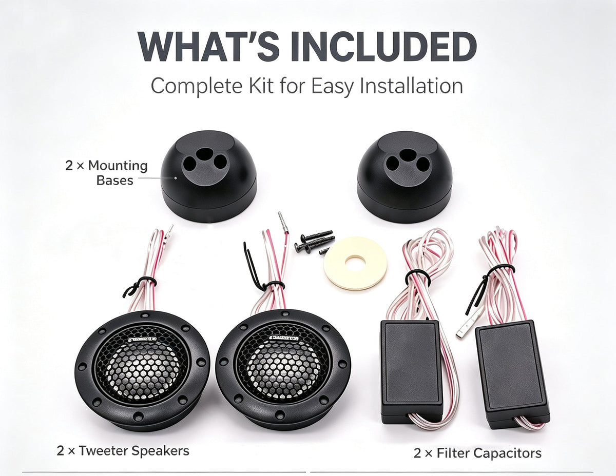 1.5 Inch Car Tweeter Speaker Dome Audio High Pitch Loudspeaker Car Audio Modification Accessory