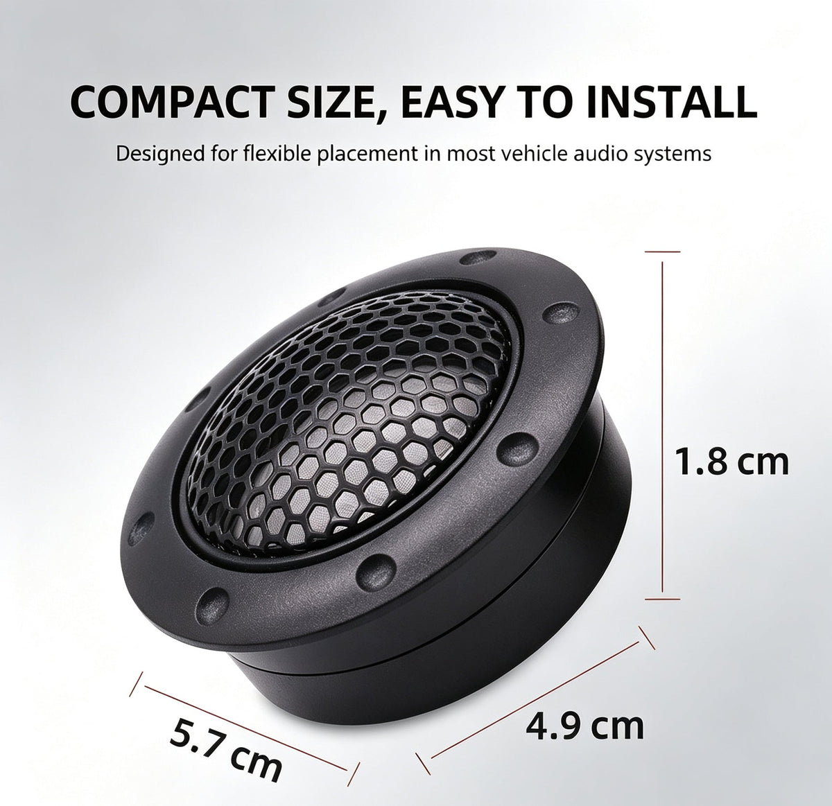 1.5 Inch Car Tweeter Speaker Dome Audio High Pitch Loudspeaker Car Audio Modification Accessory