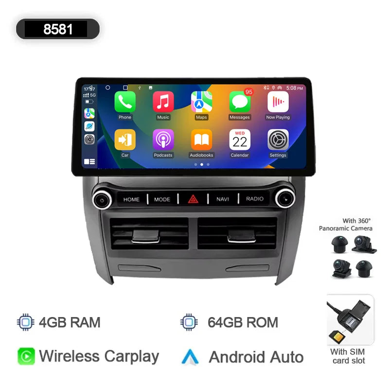 CarPlay Android 14 Car Stereo | GPS Navigation for Toyota Corolla 2007-2013