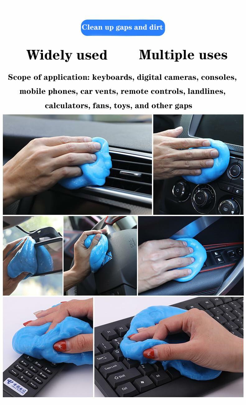 DJFOG Car Cleaning Gel Keyboard Cleaner Auto Dust Vent Detail Tool