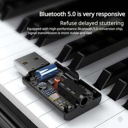 Car mounted Bluetooth receiver, audio dedicated wireless TV amplifier, Bluetooth transmitter, audio computer 2-in-1