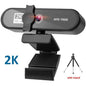 2K 4K Pc Webcam With Gift Tripod Autofocus Usb Web Camera Laptop Mini Camera 1080P with Microphone For Full Widescreen Laptop USB Webcams Privacy Shutter Tripod Desktop Notebook Webcam Video Calling Recording Webcam