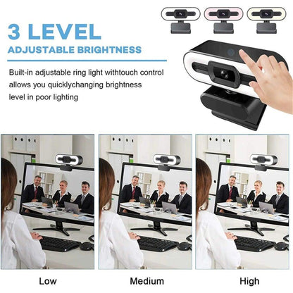 2K Webcam Web Camera Study Chat Work PC Laptop Desktop USB With Microphone WebCamera Home Auto Light Correction for Desktop Laptop Streaming Computer USB Web Camera
