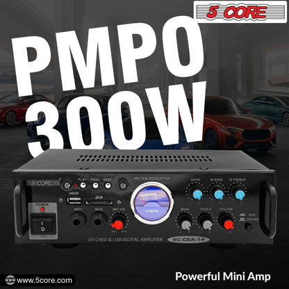5Core Dual Channel Amplifier Car Audio System 300W Audio Reciver Car