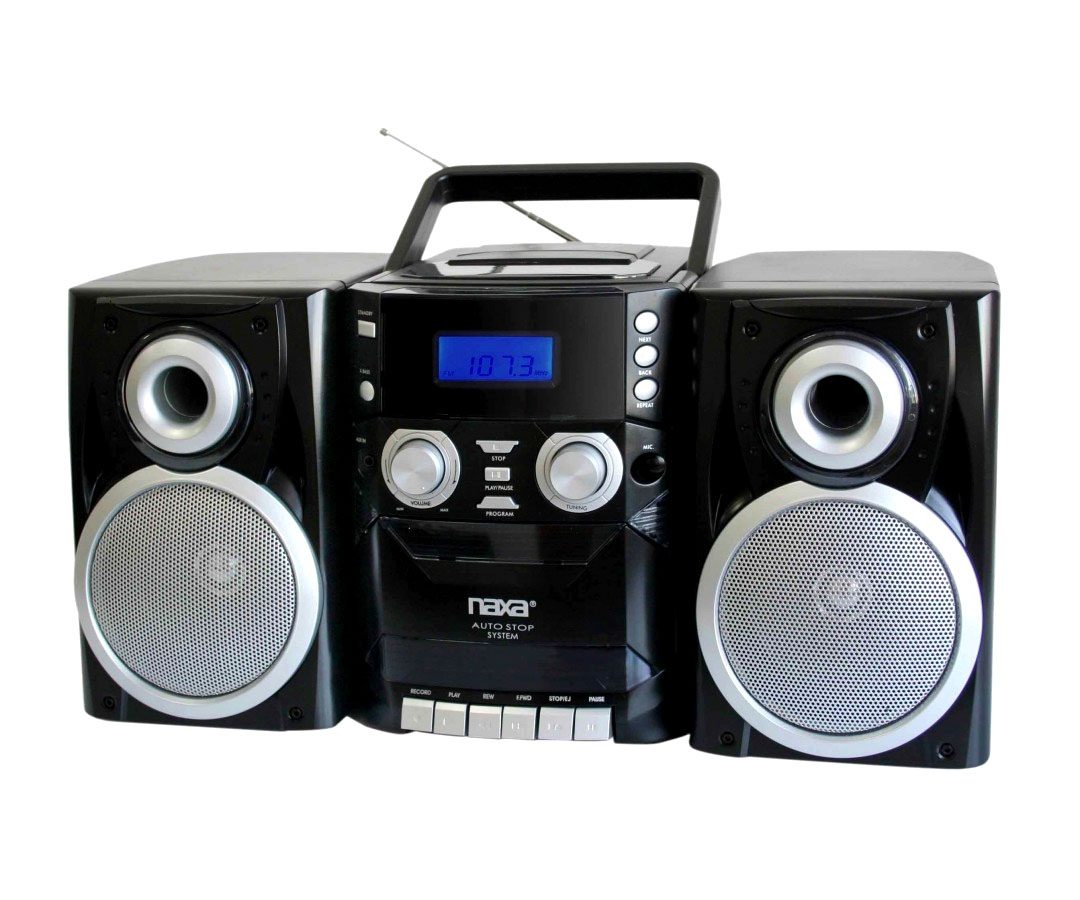Naxa Portable CD Player with AM FM Stereo Radio Cassette Player and Recorder