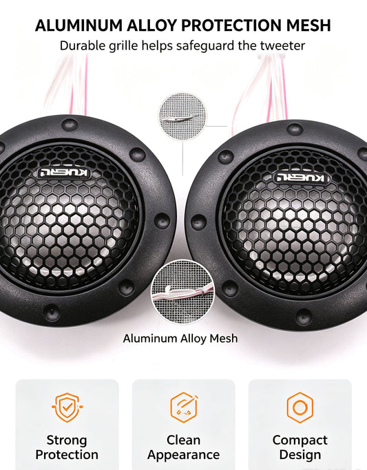 1.5 Inch Car Tweeter Speaker Dome Audio High Pitch Loudspeaker  Car Audio Modification Accessory