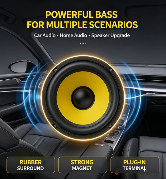 4 5 6.5 8 10 12 Inch Car Subwoofer Speaker  Heavy Bass Audio Loudspeaker For Car Stereo Modification