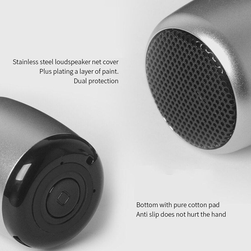 BM3 TWS Metal Super Mini Wireless Bluetooth Speaker Portable Small Pocket Size with Selfie Remote Control Microphone Lanyard