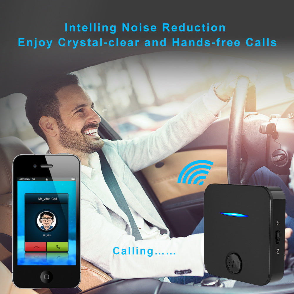 Bluetooth audio receiver transmitter adapter, MIC 2-in-1 car speaker