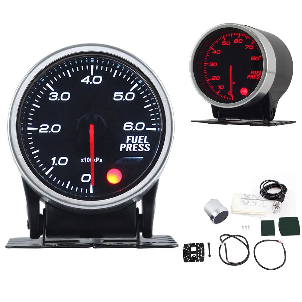 52mm Auto Gauge Meter Set with Electronic Sensors | 7 Color LED