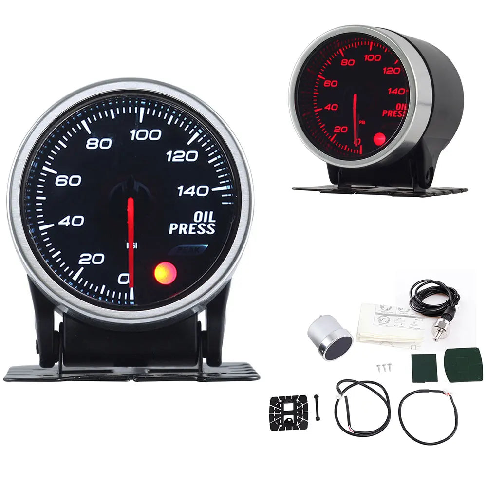 52mm Auto Gauge Meter Set with Electronic Sensors | 7 Color LED