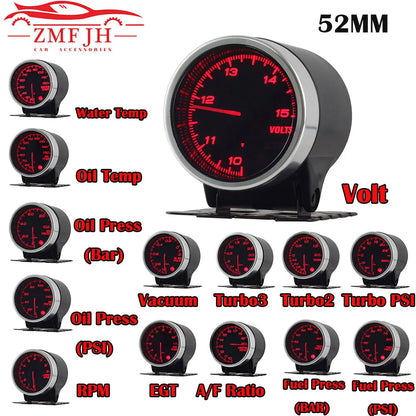 52mm Auto Gauge Meter Set with Electronic Sensors | 7 Color LED