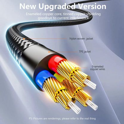 SUNKANDI 3.5mm Aux Cord | Male to Male Stereo Audio Cable for Car, Speaker, Headphones