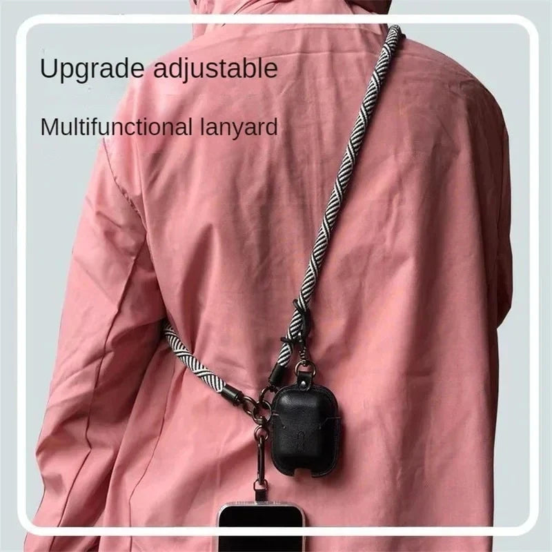 8MMx120CM Bold Long Mobile Phone Lanyard Universal Crossbody Hanging Shoulder Strap Detachable Neck Cord Anti-Lost Lanyard