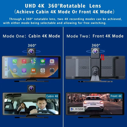 10.26" Portable CarPlay Screen – Wireless Car Stereo Touch Display