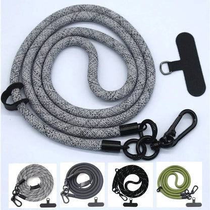 8MMx120CM Bold Long Mobile Phone Lanyard Universal Crossbody Hanging Shoulder Strap Detachable Neck Cord Anti-Lost Lanyard