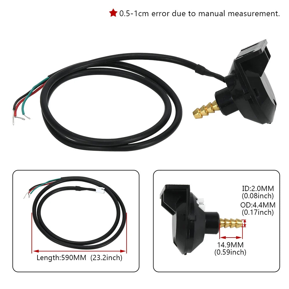 12V Car Electronic Turbo Boost Sensor Pressure Sensor Vacuum Sensor Sender | For Boost Gauge and Vacuum Gauge