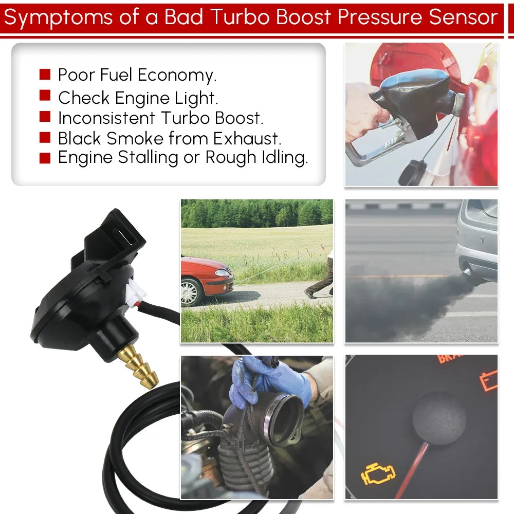 12V Car Electronic Turbo Boost Sensor Pressure Sensor Vacuum Sensor Sender | For Boost Gauge and Vacuum Gauge