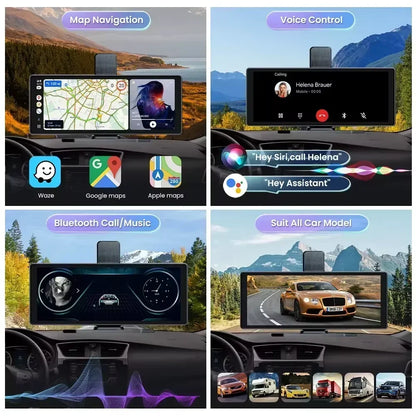 10.26" Portable CarPlay Screen – Wireless Car Stereo Touch Display