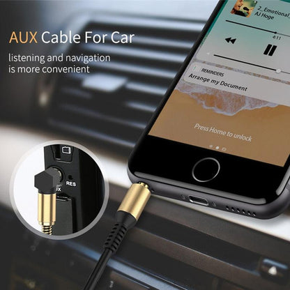 Premium Quality 3.5mm Audio AUX Cable Jack For Speake Car Headphones Mobile